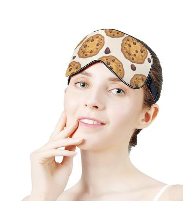 Cookie Realistic Food Sleep Mask - Adjustable Elastic Strap for Women Men - Travel & Yoga Blindfold - Buy Online on GoSupps.com