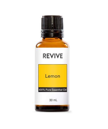 Lemon Essential Oil 30mL by Revive Essential Oils - 100% Pure Therapeutic Grade for Diffuser Humidifier Massage Aromatherapy Skin & Hair Care Lemon 1 Fl Oz (Pack of 1)
