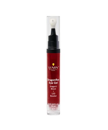 Lumin DragonRay Eye Gel Under Eye Serum for Red Light Therapy Peptides Hyaluronic Acid & Caffeine Cream Reduces Dark Circles & Puffiness Compatible w Luminator Eye Mask Vegan 0.51oz (15ml)