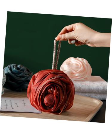 FRCOLOR 6 Pcs Rose Bath Flowers & Loofah Sponges | Exfoliating Shower Poufs for Relaxing Bath Experience - Ideal for Travel & Daily Use - Buy Online on GoSupps.com