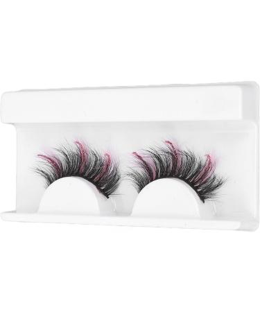 18mm Colored False Eyelashes Soft and Light Reusable Design Exquisite Appearance Suitable for Cosplay Costume Party Long Curly Pink Glitter Fake Eyelashes for Women (P7I01-3) - Buy Online on GoSupps.com