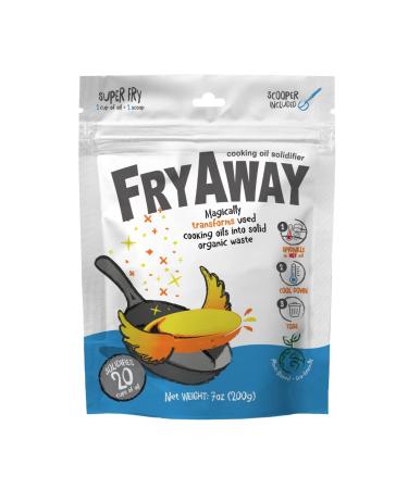 FryAway Super Fry Waste Cooking Oil Solidifier Powder, 100% Plant-Based Cooking Oil Disposal, 1 Scoop per Cup of Oil, (Solidifies 20 Cups / 5 Liters / 1.25 Gallons of Oil Total)