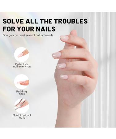 Aokitec Builder Nail Gel 15ml Clear Gel Builder for Nails 7-in-1 Nail Extension Gel in Bottle Hard Gel for Nail Strengthen & Repair Adheasive Rhinestones Nail Art Design for Nail Salon Home DIY Gift - Buy Online on GoSupps.com