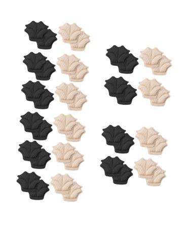 FOMIYES 20 Pairs Anti-Drop Half Size Mat Heel Accessory Shoe Heel Sole Protector Wear-Resistant Heel Cushions Urethra Women's Shoes Non-Slip Shoes Sponge Elastic Fabric Adhesive