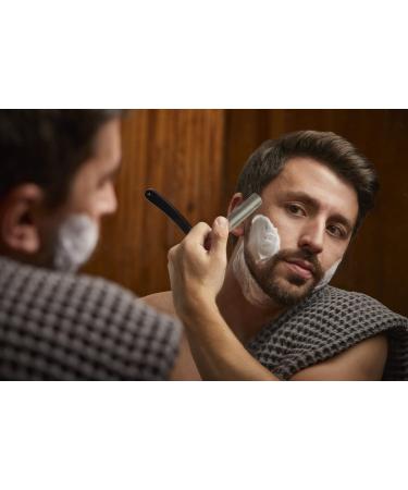 Union Razors SS5 Black Straight Shave Kit - Premium 3-Piece Set with Razor Brush & Wood Handle Stand for a Luxurious Shaving Experience - Buy Online on GoSupps.com