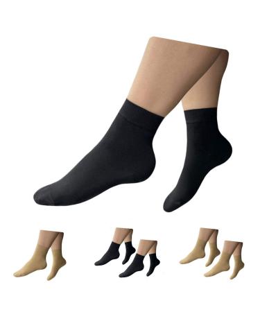 Closed Toe 15-20 mmHg Compression Foot Circulation Wide Ankle Sleeve (Black 2X-Large) Black 2X-Large
