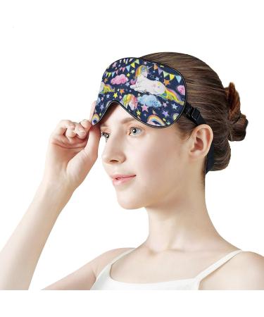 Watercolor Unicorn Sleep Mask - Adjustable Eye Cover for Sleeping and Travel - Block Light for Men and Women - Buy Online on GoSupps.com