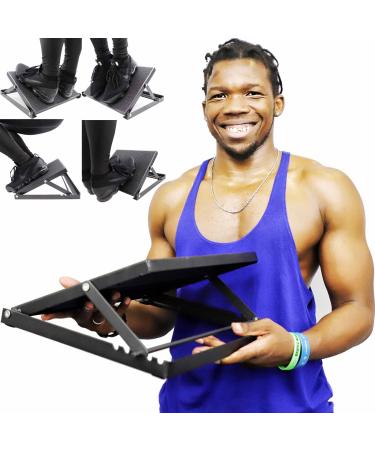 Professional Steel Slant Board for Squats, Adjustable Incline Board and Calf Stretcher, Stretch Board for Ankle & Foot Stretching, Black (500 LB Capacity) Black2 - Buy Online on GoSupps.com