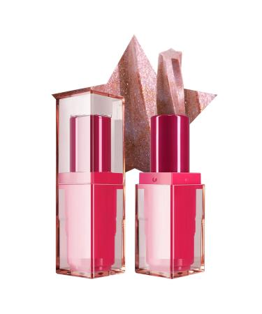Obesntln Glitter Lipstick Red - Glitter Lip Gloss Makeup Lipstick Glitter Lipstick | Moisturizing Lip Balm Long-Lasting Lipstick Waterproof Cosmetics Long