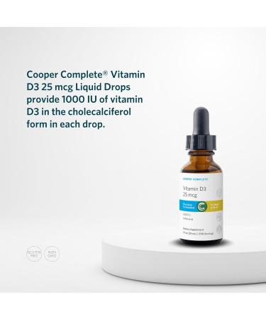 Cooper Complete Liquid Vitamin D3 25mcg (1000IU) in Each Drop 590 Drops per Bottle - Buy Online on GoSupps.com