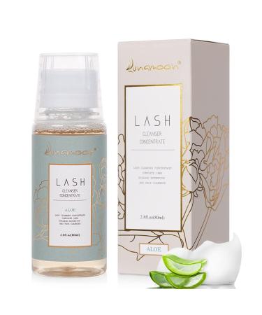 Eyelashes cleaning concentrate lash shampoo concentrate eyelash shampoo for eyelash extension eyelash shampoo concentrate eyelash foam clean eyelash cleaner 80ml (k-aloe)