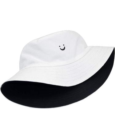 Malaxlx Unisex Reversible Smile Face Bucket Hat for Beach, Fishing, and Outdoor Activities - Buy Online on GoSupps.com