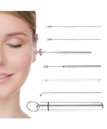 ZhenJue Wax Remover for Ears - Ear Wax Cleaners Ear Pick Earwax Removal Kit Ear Cleansing Tool Set Ear Curette Ear Wax Remover Tool with Cleaning Brush