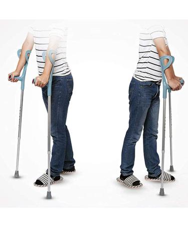 Forearm Crutches Adjustable Forearm Crutch Axillary Crutches Adult Aluminum Alloy Height Adjustable Crutch with Handles Lightweight Walking Aid Singlewalking Stick Lightweight Arm Crutch Journey - Buy Online on GoSupps.com