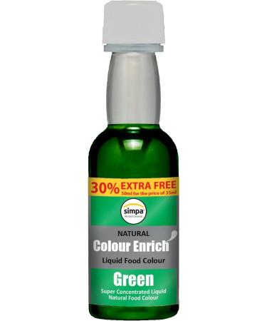 7 x Simpa Enrich Natural Colour Liquid Food Colouring Super Concentrated Formula. Set of 7: Red Blue Orange Green Yellow Brown & Purple. - Buy Online on GoSupps.com