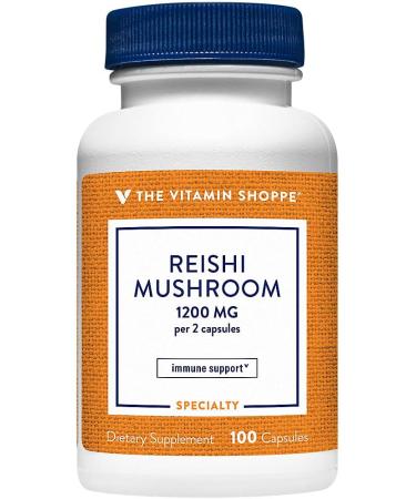 The Vitamin Shoppe Reishi Mushroom 1 200MG Supports Healthy Immune (100 Capsules) - Buy Online on GoSupps.com