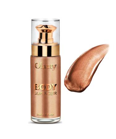 Glitter Body Shimmer Highlighter Makeup Liquid Bronzer Glow Face Body Highlight Contouring Smooth Shimmer Nose Eye Contour Glow Illuminator Glitter Spray for Face & Body Women Cosmetics(01 Rose Gold) 01Rose Gold