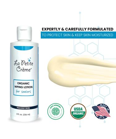 La Petite French Premium Liniment Wiping Lotion for Seniors - USDA Organic Incontinence Moisturizer & Skin Cleanser (8 oz) - Eco-Friendly Alternative to Wet Wipes - Buy Online on GoSupps.com