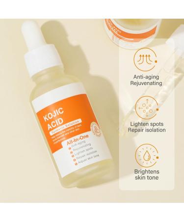  KOAHDE Turmeric Skin Brightening Toner Kojic Acid Face Serum Turmeric Antioxidant Serum Anti-Spot Turmeric Face Serum Brightening Serum for Dark Spots 30ml 1pc - Buy Online on GoSupps.com