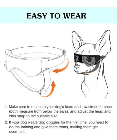 Lewondr Sunglasses for Dogs - UV Safety & Windproof Glasses with Adjustable Rubber Band | Waterproof Outdoor Dog Eyewear in Black & Blue - Buy Online on GoSupps.com