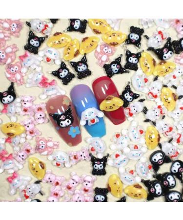 60Pcs Kawaii Nail Charms - Cute Cartoon 3D Resin Decorations for Acrylic Nails | DIY Craft Supplies - Buy Online on GoSupps.com