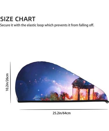 Christmas Microfiber Hair Towel | Soft Super Absorbent Hair Wrap for Women - Quick Dry Coral Velvet for Long Curly & Thick Hair - Buy Online on GoSupps.com