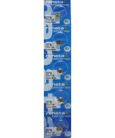 Renata 5 379 SR521SW Silver Oxide Zero Mercury Electronic Batteries