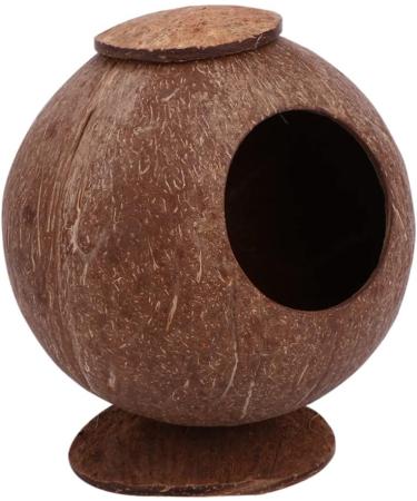 FOMIYES 2pcs Coconut Shell Charcoal Hamster Nest Small The Bed 16X15X15CMx2pcs Brownx2pcs - Buy Online on GoSupps.com