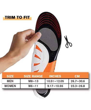 FOOTSECRET Ultra Thin Gel Insoles for Women Size W6-11 Gray - Reduce Feet and Knee Pressure, Comfortable Inserts for Tight Shoes - All Day Support - Buy Online on GoSupps.com