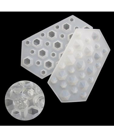 Diamond Gem Silicone Mold - 27 Cavity Clear Silicone Mold for Clay, Resin, Epoxy Crafting Projects - 2PCS Set - Buy Online on GoSupps.com