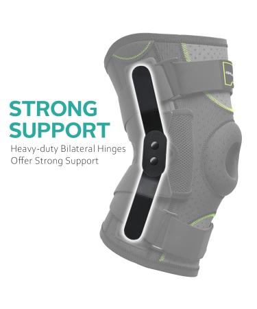 aismile Hinged Knee Brace with Side Stabilizers for Meniscus Tear & Arthritis Pain - X-Large Black - Buy Online on GoSupps.com