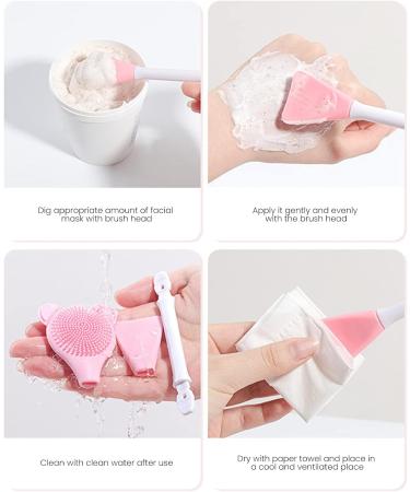 Dual End Silicone Face Scrubber & Lip Exfoliator Brush - Easy to Clean Men & Women Cleansing Tool - Buy Online on GoSupps.com