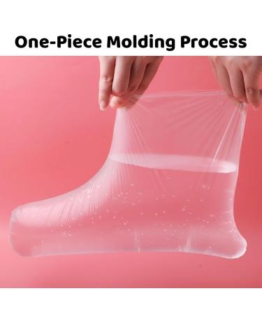 100 Disposable Socks - Transparent Ankle Boots for Spa & Pedicure | Foot Masks & Covers for Skin Care - Buy Online on GoSupps.com