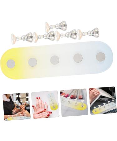 POPETPOP 2 Sets Nail Practice Holder Magnetic Nail Stands Nail Display for Nail Painting Training Nail Racks Nail Art Practice Manicure Beauty Plastic Strip Creative Nails - Buy Online on GoSupps.com