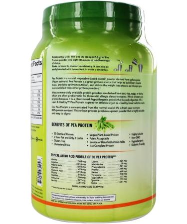 Olympian Labs Pea Protein - Natural Vanilla 1000g | Vegan Protein Powder for Muscle Building & Recovery - Buy Online on GoSupps.com