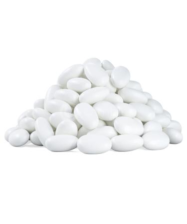Cambie Jordan Almonds | Bright White Candy Almonds | Premium Roasted Almonds with a Sweet Sugar Coating | For Weddings, Parties and Holidays (1 lb) 1 Pound (Pack of 1)