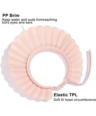 Adjustable Silicone Baby Shower Cap for Infants to Kids (6 Months-12 Years) - Pink - Buy Online on GoSupps.com