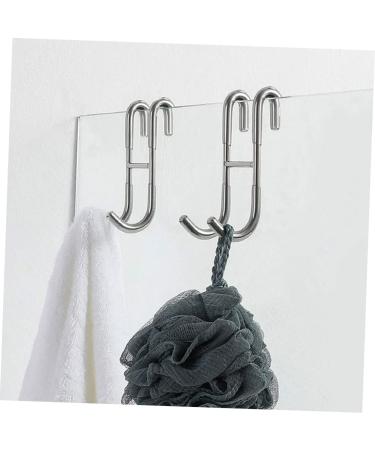 Zerodeko 10 Pcs S Hook Door Back Hanging Hooks Towel Hooks for Bathrooms Storage Hooks Stainless Steel Silver - Buy Online on GoSupps.com