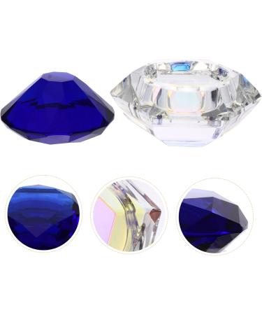 minkissy Nail Art Crystal Cup Cosmetics Cream Glass Manicure 6.5x8cm Blue - Buy Online on GoSupps.com