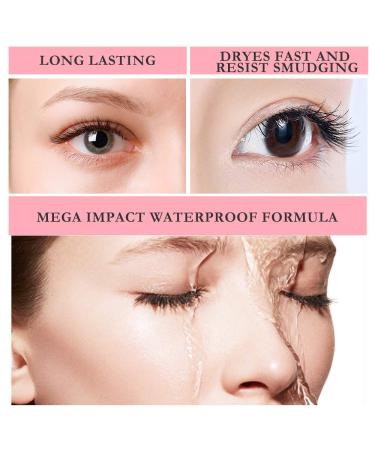 4D Silk Fiber Lash Mascara - Waterproof, Smudge-proof, Lengthening & Thickening - Long Lasting & Hypoallergenic Formula - Black 1.4oz - Buy Online on GoSupps.com