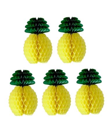 8pcs Ornament Plant Paper Pineapple Party Supplies Pineapple Decor Honeycomb Yellow 8PCS 20CM