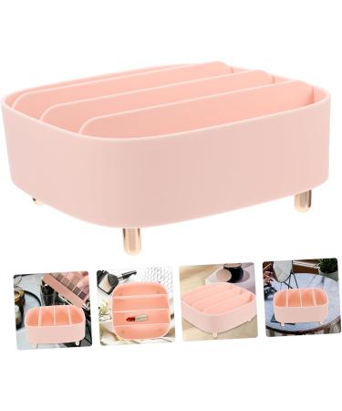 Angoily Makeup Storage Box | Lipstick Organizer & Eyeshadow Palette Holder - Pink Vanity Organizer Tray 20.6X20X8.6CM - Perfect for Drawers & Desktops - Buy Online on GoSupps.com