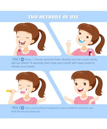 Fluoride Free Foam Kids Toothpaste | ELOTAME Natural Teeth Clean & Whitening - Strawberry & Blueberry Mint Flavor - Organic Travel Toothpaste for All Ages - Buy Online on GoSupps.com