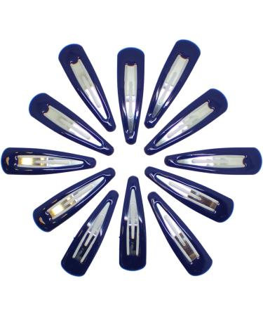 Topkids Accessories 12pc Snap Clips 5cm / 2" Snap Hair Clips Women Girls Kids Sectioning Slide Hair Grip Styling Fine Hair Thick Hair Bendies Sleepies School Uniform Colours Epoxy (Navy) - Buy Online on GoSupps.com