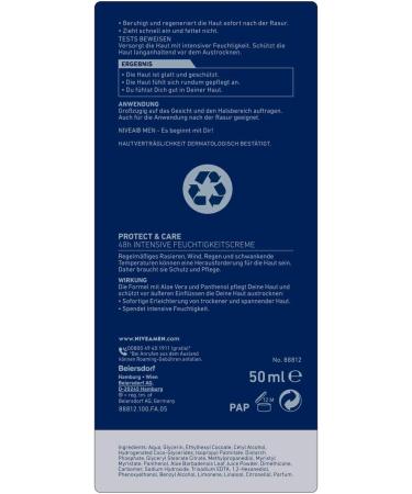 Beiersdorf NIVEA MEN Protect & Care Intensive moisturizer 50 ml soothing face cream for men moisturizing day cream with aloe vera and provitamin B5 1 - Buy Online on GoSupps.com