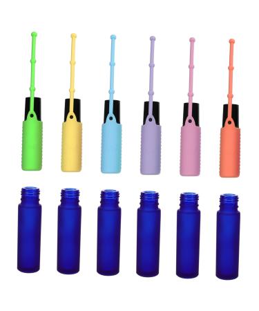 DRESSOOS 1 Set Roll Roller Bottle Glass Ball Travel Liquid Bottle