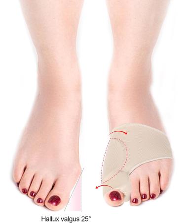 Hautllaif Bunion Corrector for Women and Men - Orthopedic Relief Splint for Hallux Valgus Brace - Day/Night Support (Beige) - Buy Online on GoSupps.com