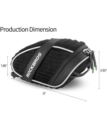 ROCKBROS Bike Seat Bag - 3D Shell Cycling Saddle Pack for Mountain & Road Bikes, Black - Buy Online on GoSupps.com
