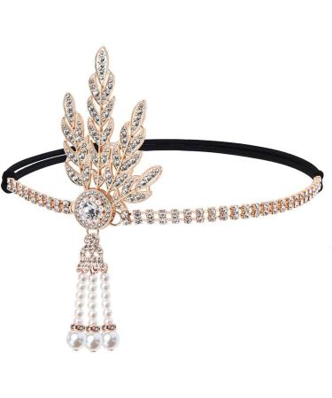 JUSTUSNX Gatsby Crystal Headband 1920s Flapper Headband pearl Rhinestone Headband Party Supplies for Women and Girls (A) - Buy Online on GoSupps.com