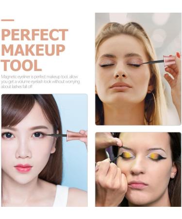2pcs Liquid Eyeliner Black Waterproof Eyeliner Magnetic Eyeliner Pen Lashes Glue Make up - Buy Online on GoSupps.com